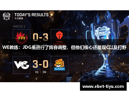 WE教练：JDG虽进行了阵容调整，但他们核心还是双C以及打野